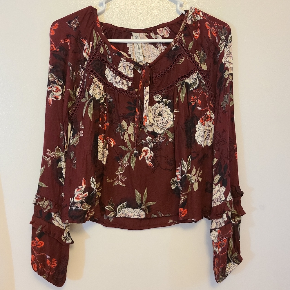 American Rag Cie | Ruffled-Sleeve Peasant Top
